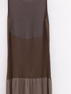 SWAYING 25 Early Autumn One-shoulder splicing bud vest dress SW-SW25PF2L02C2-ZONG Brown